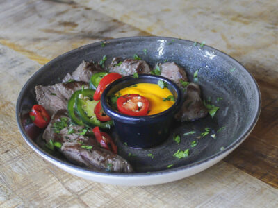Kuva Cheese beef annoksesta.